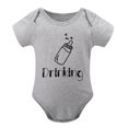 thumbnail image 1 of Drinking Buddies - Matching Twin Babies - Baby Clothes - Funny Newborn Bodysuit Outfits for Boys And Girls Gray-style-1 9months, 1 of 7
