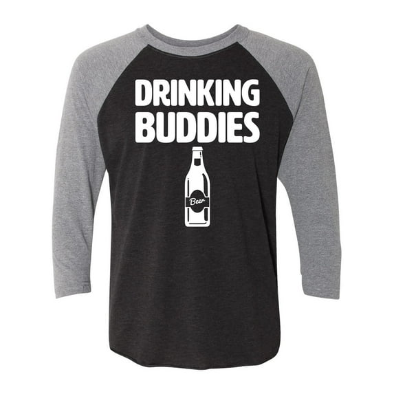 Drinking Buddies Unisex 3/4 Sleeve Baseball Raglan Tee