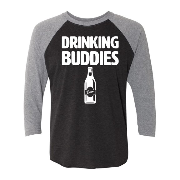 Drinking Buddies Unisex 3/4 Sleeve Baseball Raglan Tee