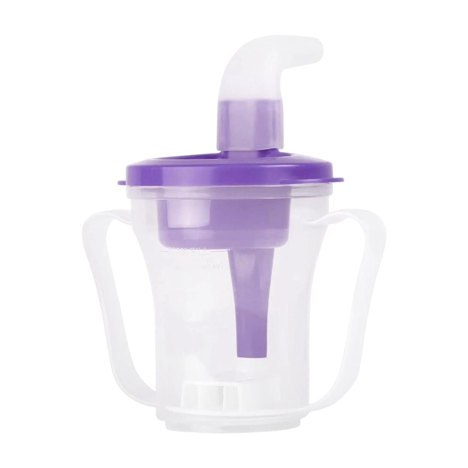 Drinking Cup, Anti-choking, 1 Cup with 2 Spouts, for Bedridden Elderly Care Controlled Water Drinking
