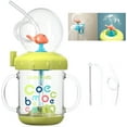 thumbnail image 1 of Drinking Cup with Whale Squirt - 2023 New Cute Whale Spray Water Cup, BPA Free Leak Proof Straw Cup Sippy Cups Kids Non Spill Water Bottle Weighted Straw Cups (220ml/Green), 1 of 10