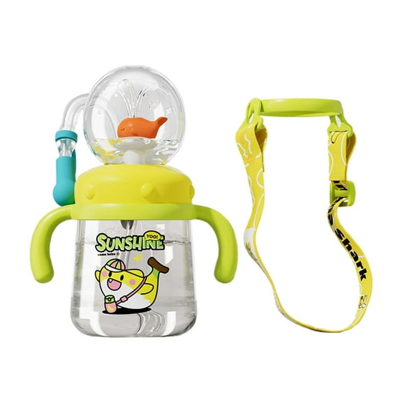 Drinking Cup with Whale Squirt, 220ml Cute Whale Cup Water Bottle, Whales Spray Sippy Cups, Leak Proof Weighted Straw Cups for Kids