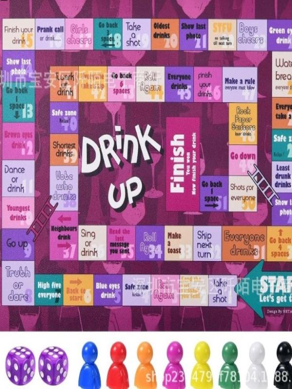 Drinking Games Leather Mat Land Drinking Board Game For Adults