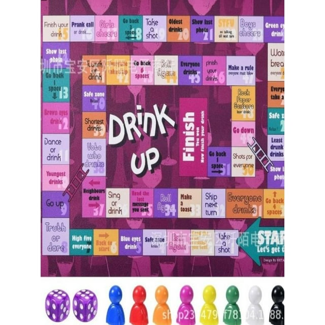 Drinking Games Leather Mat Land Drinking Board Game For Adults
