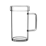 Drinking Glass 24oz, Highball Glasses With Handle and Lid,Tall Drinking Glasses for Water, Juice, Milk, Cocktails, Beer and More, Elegant Bar Glassware, Glass Drink Tumblers
