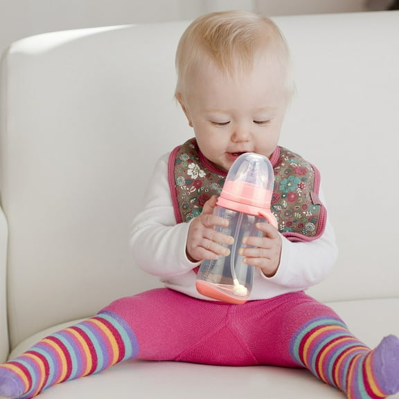 Drinking Glass 300Ml Wide Caliber Pp Baby Bottle With Handle Anti Drop Anti Flatulence Plastic Baby Bottle, Kitchen Glass&Bottle