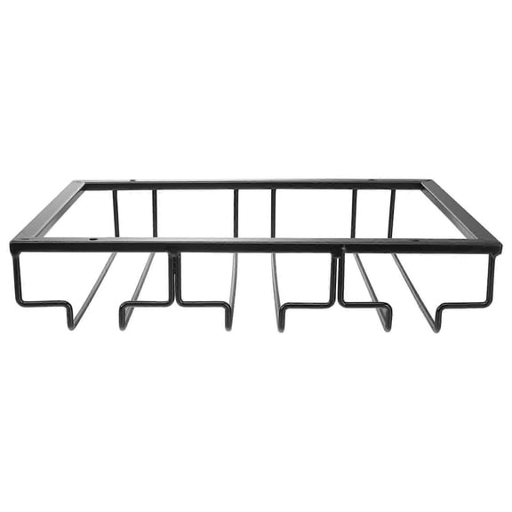 Drinking Glass Holder Stand European Wine Glasses Holder Wrought Rows Upside Down Goblets Display Rack Home Wine Tasting Black 1Pack