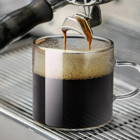 Drinking Glass Thickened Heat Borosilicate Transparent Glass Water Cup Elegant Tea Tasting Cup Small Handled Coffee Cup Versatile Household Teaware,Clear Kitchen Glass&Bottle