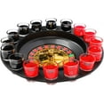 thumbnail image 1 of Drinking Glass Turntable Game Set, 16 Hole Wheel Wine Glass Game Roulette Game Turntable with 16 Glasses 2 Metal Balls, 1 of 9