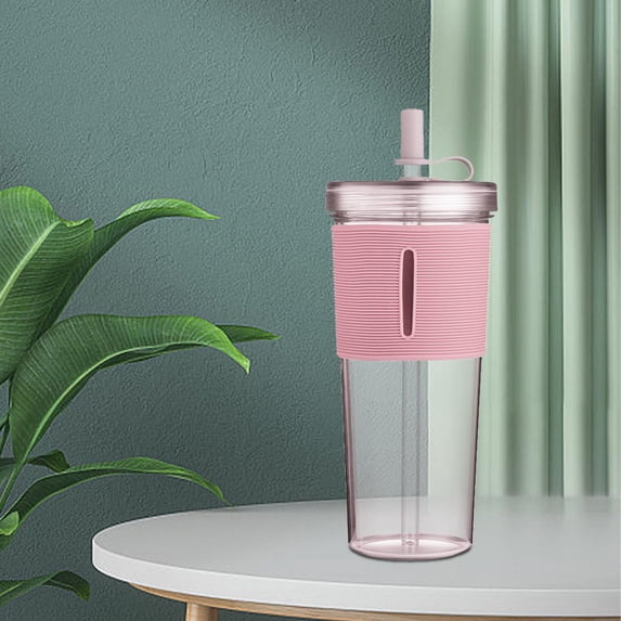 Drinking Glasses Acrylic Travel Tumbler With Lid And Premium Insulated Double Wall Plastic Reusable Cups / High Temperature Resistance
