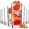thumbnail image 1 of Drinking Glasses Set of 8, 16 oz Water Glasses, Wide Mouth Design Lead-Free Crystal Highball Glassware, Tall Glass Cups for Cocktail Parties, Family Dinners, and Tom Collins Bar Glassware, 1 of 7
