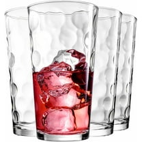 Drinking Glasses Set of 4 Highball Glass Cups Bar Glasses, Uses for Juice, Water, Cocktails, Beverages, and Iced Tea. Dishwasher Safe