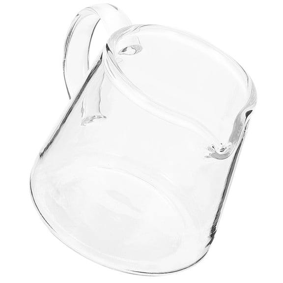 Clear Glass Mini Coffee Pot Creamer Pitcher Milk and Juice Cup