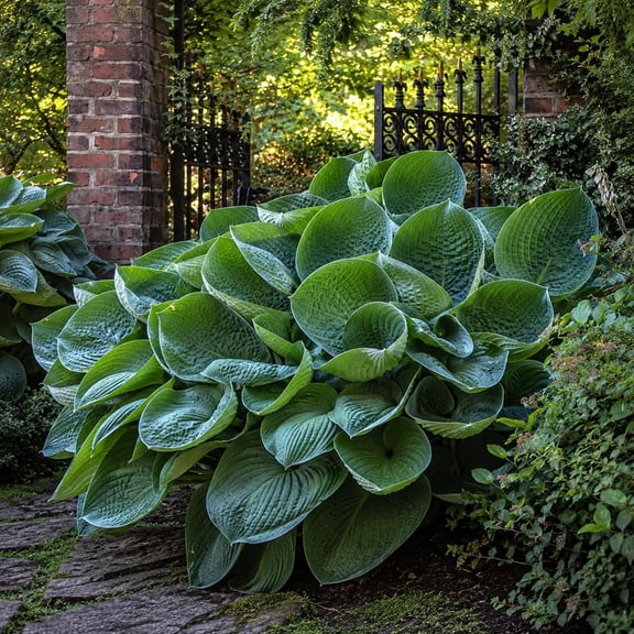 Drinking Gourd Hosta Live Plug Plants | Giant Blue-Green Cupped Leaves | Shade Loving Hardy Perennial | Slug Resistant Hosta | Live Starter Plugs for Shade Gardens (1 Plug)