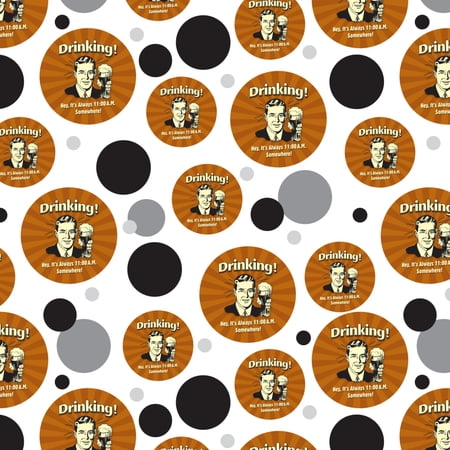 Drinking It's Always 11am Somewhere Funny Humor Premium Gift Wrap Wrapping Paper Roll