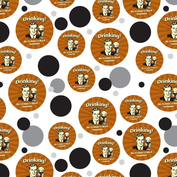 Drinking It's Always 11am Somewhere Funny Humor Premium Gift Wrap Wrapping Paper Roll