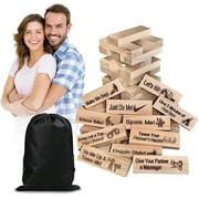 Drinking Jenga Game for Adults - Naughty Tumbling Tower Blocks, Couples Date Night & Valentine Party Games by Jenga