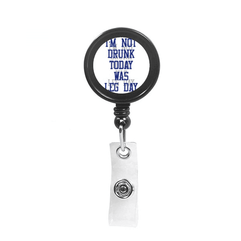 Drinking Sports Leg Pain Art Deco  Fashion Retractable Keychain Badge Holder ID Badge