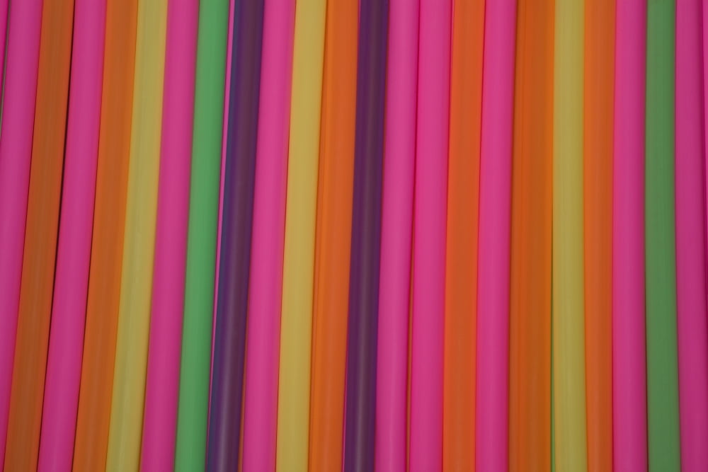 Drinking Straws Canvas Art - David Chapman Design Pics (36 x 24)