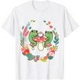 thumbnail image 1 of Drinking Tea Mushroom Cute Cottagecore Aesthetic Frog Unisex T-Shirt for Men Women Kids, 1 of 5
