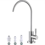 Drinking Water Faucet,Easy to Install Sink Water RO Faucet,Lead-Free Reverse Osmosis Faucets for Kitchen Bar Sink,Brushed Nickel SUS304 Stainless Steel