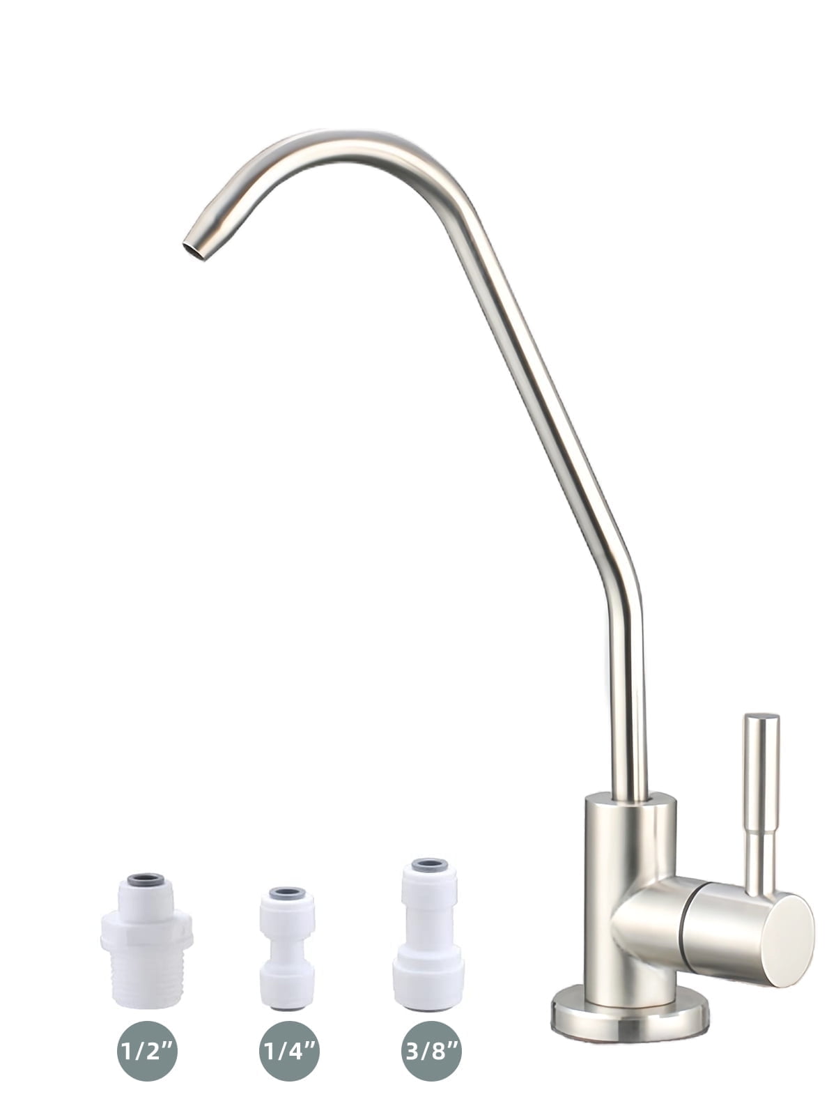 Drinking Water Faucet,Easy to Install Lead-Free Sink RO Faucet,Water Filter Faucet for Kitchen Bar Sink,Brushed Nickel SUS304 Reverse Osmosis Faucet