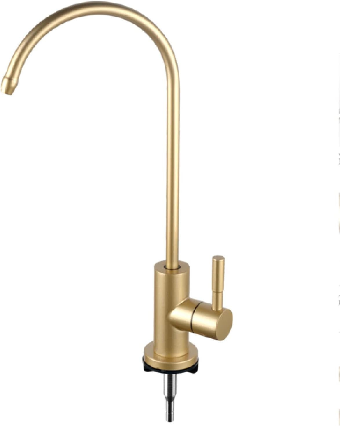 Drinking Fountain Faucet For Reverse Osmosis Systems - Chrome Brass, Ceramic Cartridge, Outdoor/Indoor Use
