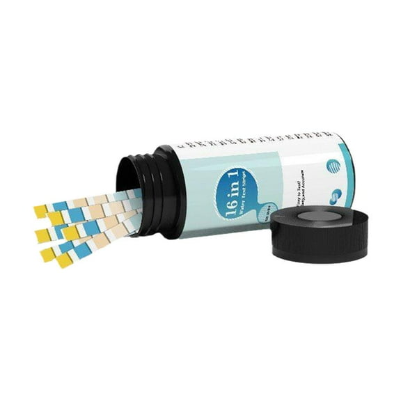 Drinking Water Test Kit 16 in 1 for Home Tap and Well Water - Easy to Use Testing Strips for pH Copper Nitrate Chlorine Hardness and More