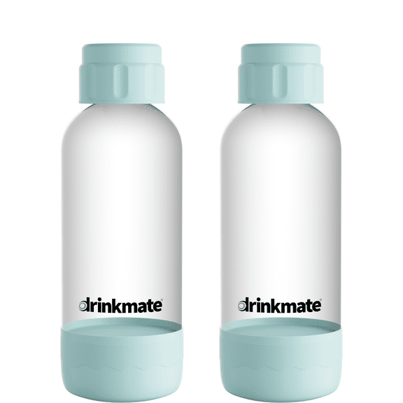Drinkmate 0.5 Liter Carbonation Bottles (Twin-Pack) (Arctic Blue)