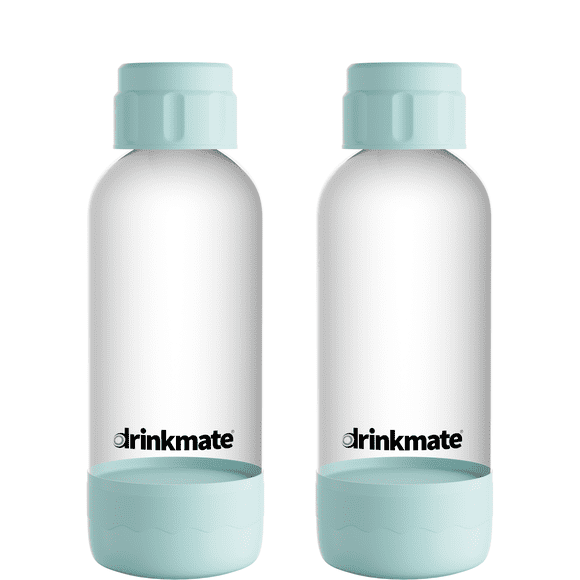 Drinkmate 0.5 Liter Carbonation Bottles (Twin-Pack) (Arctic Blue)