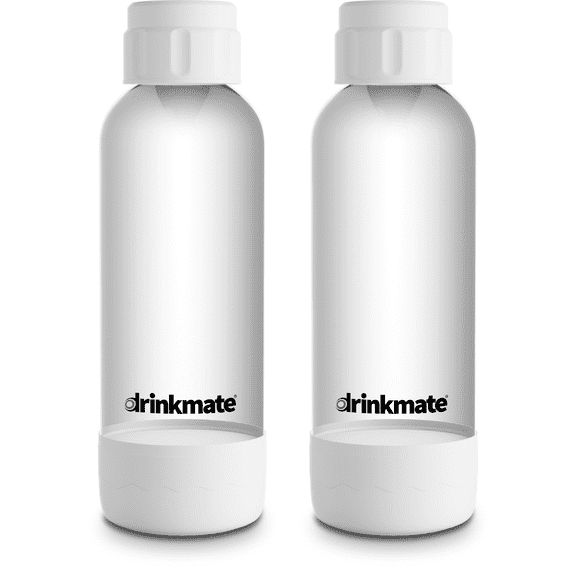 Drinkmate 1L Carbonation Bottles – Classic White (Twin Pack)