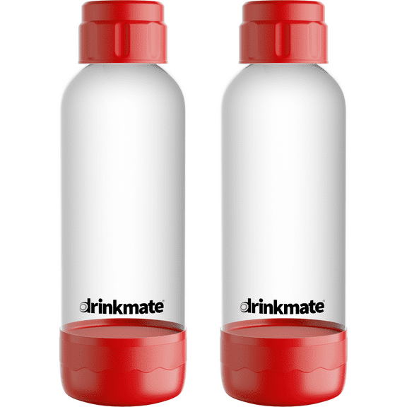 Drinkmate Carbonation Bottles (Twin-Pack) (1L, Royal Red)