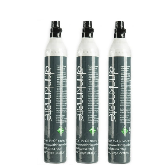Drinkmate 60L (14.5 oz) CO2 Refill Cylinders for Soda Makers (3 Pack)