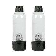 Drinkmate Carbonation Bottles (Twin-Pack) (1L, Matte Black)