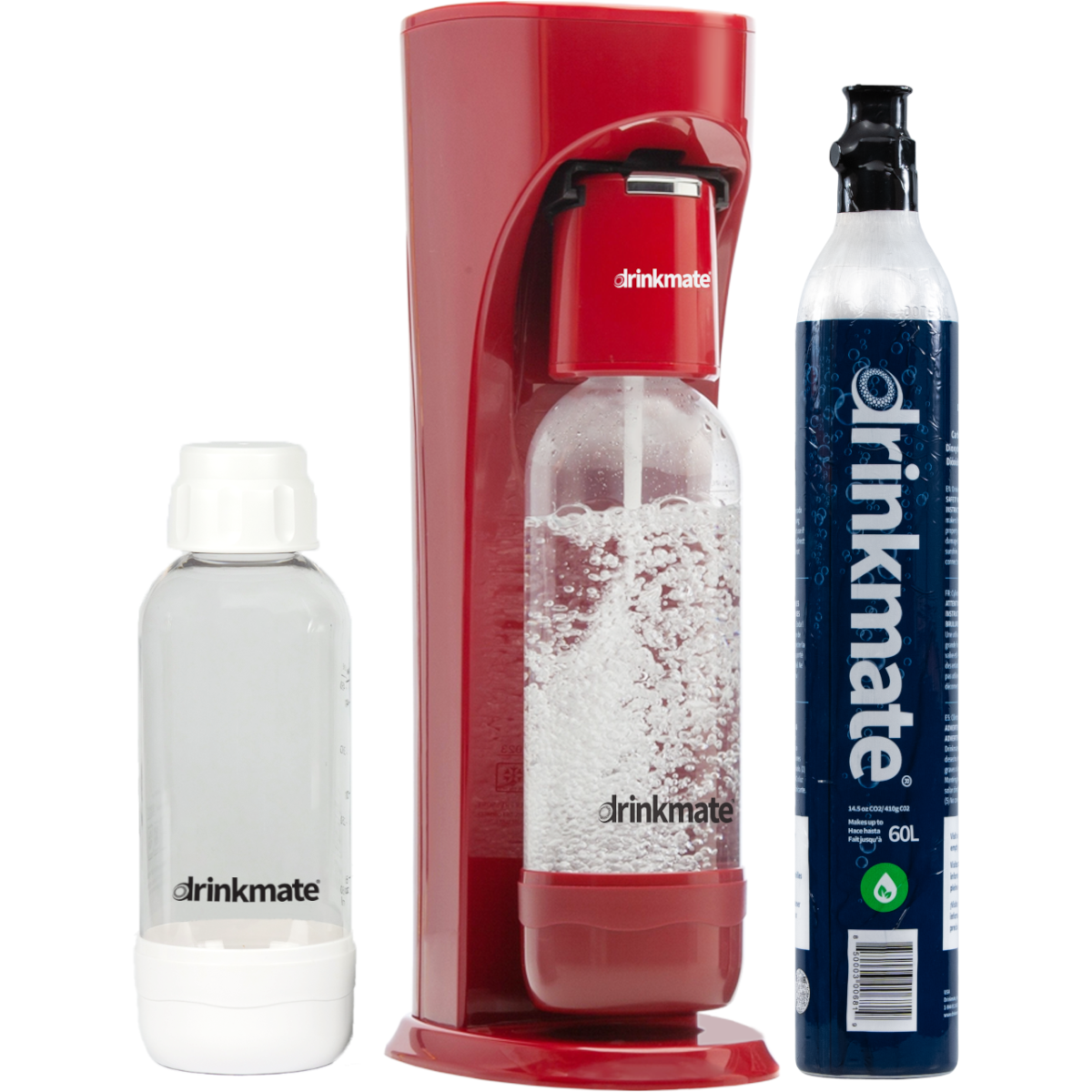 SodaStream Fizzi Black Sparkling Water Maker Bundle with Bubly Cherry
