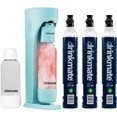 thumbnail image 1 of Drinkmate OmniFizz Sparkling Water and Soda Maker, Carbonates Any Drink, ULTIMATE BUNDLE - Includes three 60L CO2 Cylinders, Two Carbonation Bottles, and Fizz Infuser (Arctic Blue), 1 of 9