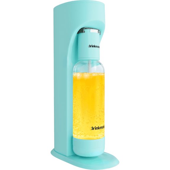 Drinkmate OmniFizz Sparkling Water and Soda Maker, Carbonates Any Drink, CO2 cylinder Not Included (Arctic Blue)