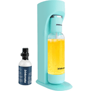 مشروب OmniFizz Sparkling Water and Soda Maker ، كربونات أي مشروب ، مع 3 أوقية CO2 اختبار اسطوانة القطب الشمالي الأزرق