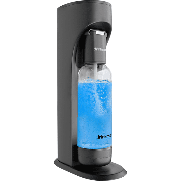 Drinkmate OmniFizz Sparkling Water and Soda Maker, Carbonates Any Drink, CO2 Cylinder Not Included (Matte Black)