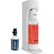 Drinkmate Sparkling Water and Soda Maker Kit, Carbonates ANY Drink, with 3 oz Test Cylinder, Classic White