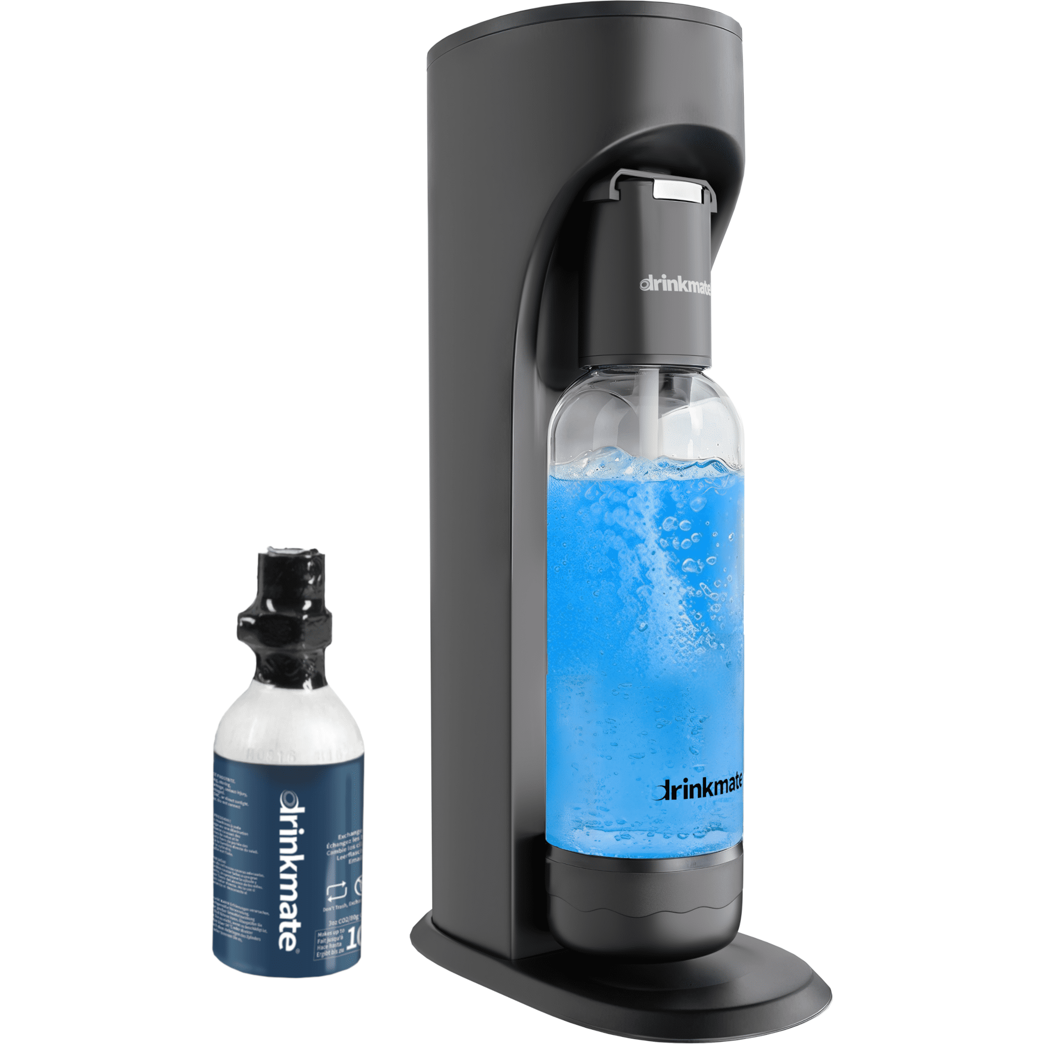 Drinkmate Sparkling Water and Soda Maker Kit, Carbonates ANY Drink, with 3 oz Test Cylinder, Matte Black Drinkmate Sparkling Water and Soda Maker Kit, Carbonates ANY Drink, with 3 oz Test Cylinder, Matte Black