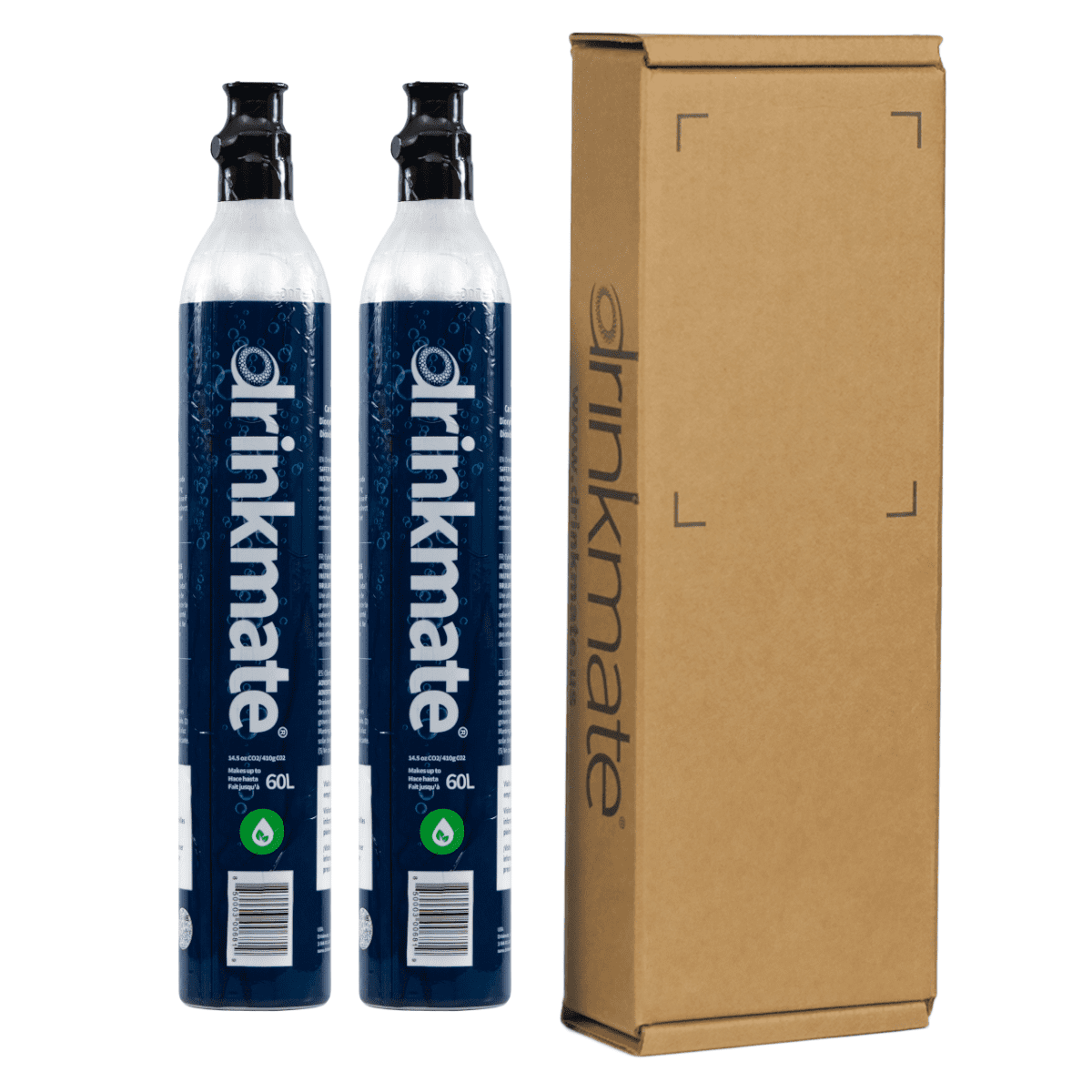 Drinkmate 60L CO2 Cylinders (2-Pack), Compatible with SodaStream