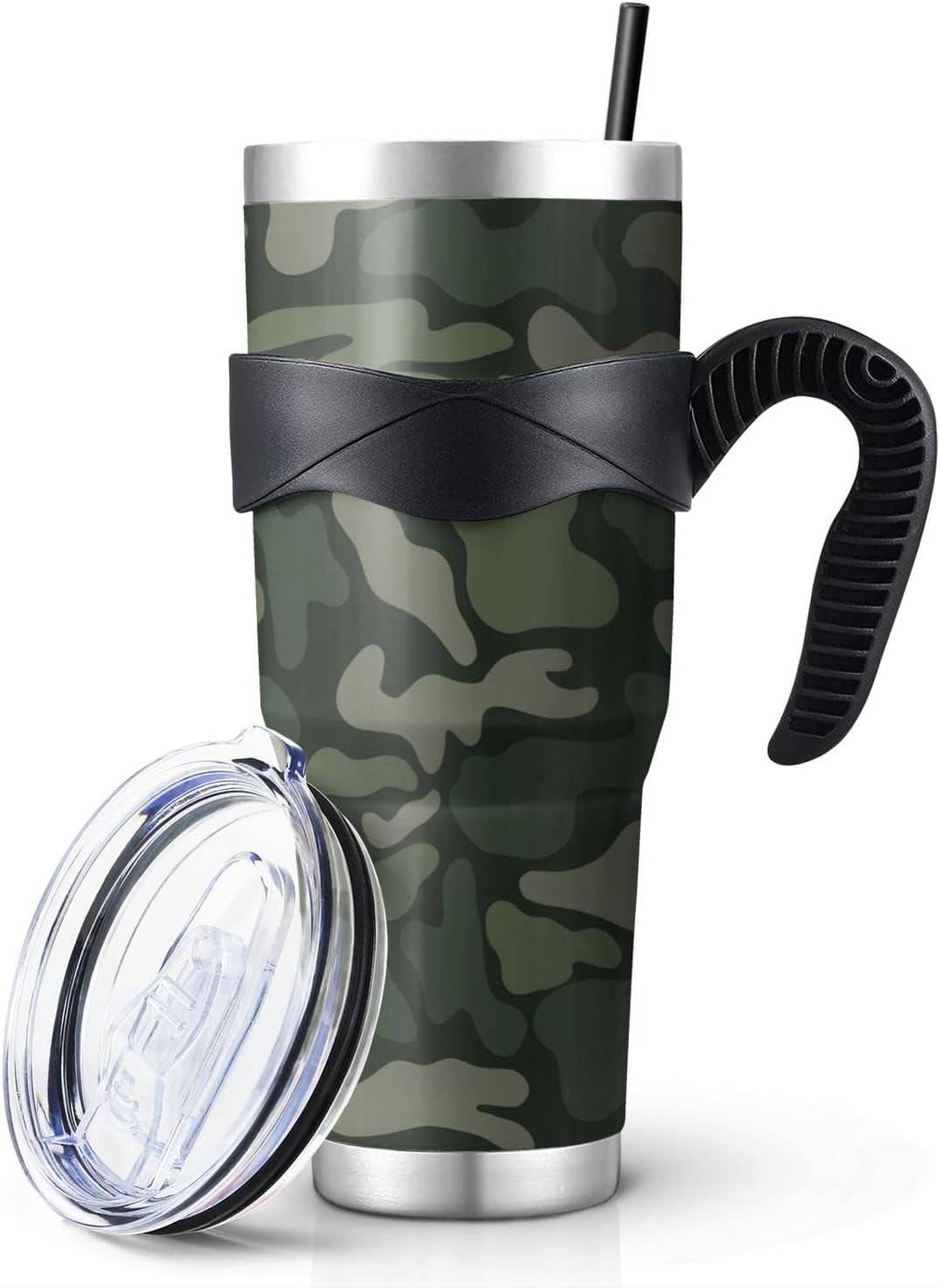 Drinks Gift for Women 40 oz Tumbler with Handle Camo print Large