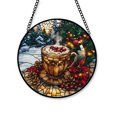 thumbnail image 1 of Drinks Stained Glass Suncatcher Window Hanging, Christmas 2025 Gift, Hanging Window Decor & Christmas Tree Decoration, 1 of 5