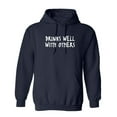 thumbnail image 1 of Drinks Well With Others Sarcastic Novelty Gift Idea Adult Humor Funny Men's Hoodies, 1 of 2