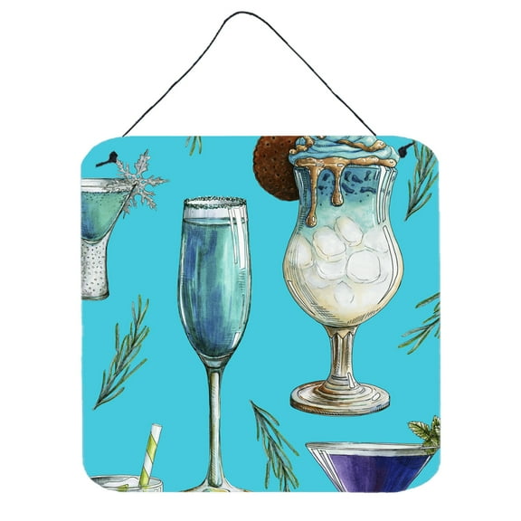 Drinks and Cocktails Blue Wall or Door Hanging Prints