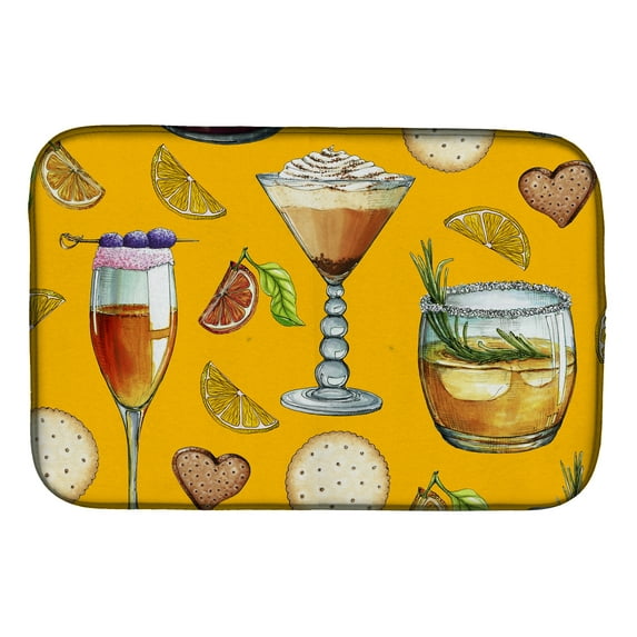 Drinks and Cocktails Gold Dish Drying Mat
