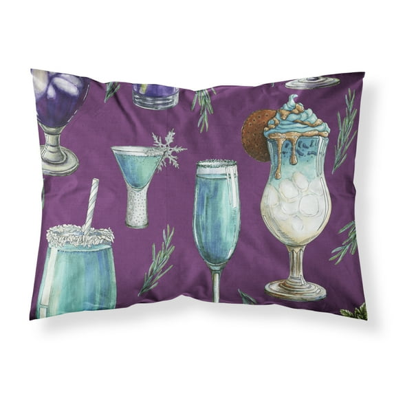 Drinks and Cocktails Purple Fabric Standard Pillowcase