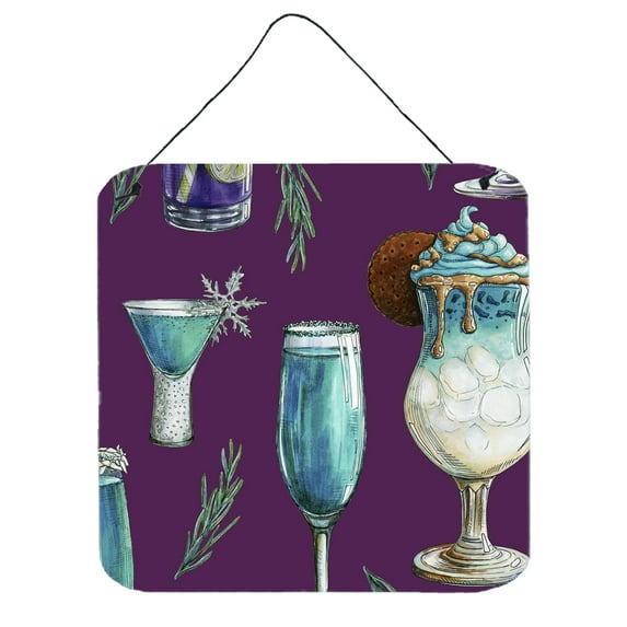 Drinks and Cocktails Purple Wall or Door Hanging Prints