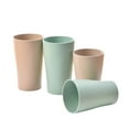 thumbnail image 1 of Drinkware Stackable Reusable Plastic Drinking Tumbler 4 Pack Insulated Tumbler, Hot Cold Safe Kitchen Gadget, Beverage Container for Outdoor Picnic Camping Household Liquid Serving, 1 of 5